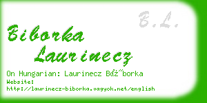 biborka laurinecz business card